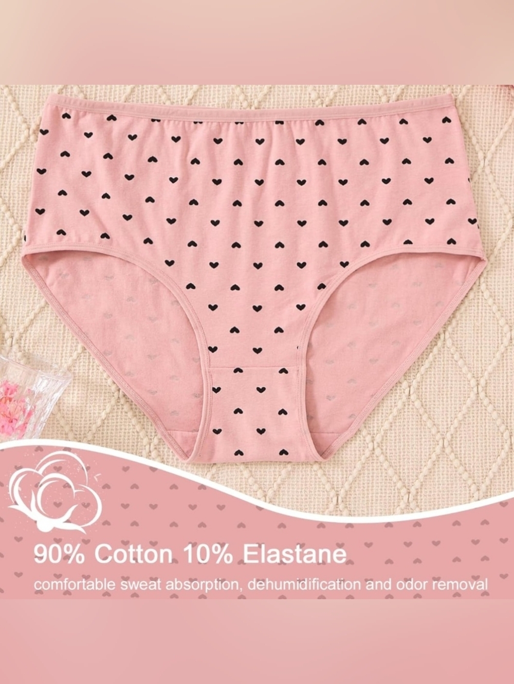 NWT Plus Size XL Cotton High Waist Briefs 6 Pack Tummy Control Underwear Set - Picture 4 of 5